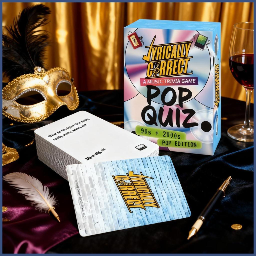 สําหรับแก้ไขยุค 90 และ 2000s เพลง trivia การ์ดเกมเนื้อเพลงการ์ดเกม 90s Interactive ร้องเพลงของเล่นเพ