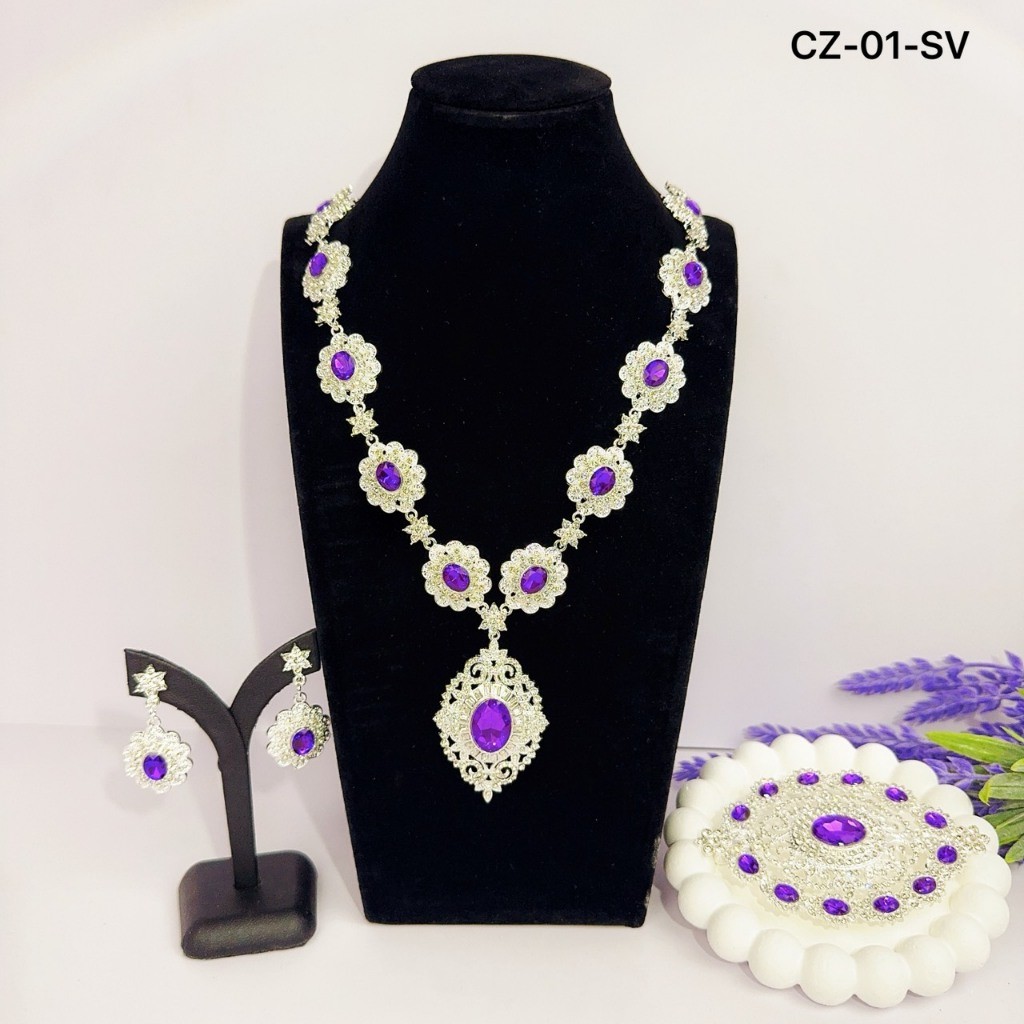 ชุดสร้อยเพชร CZ ดีไซน์หรู สวยสง่า เปล่งประกายทุกมุมมอง เติมเต็มลุคเจ้าสาว หรือสาวหวาน ให้ดูแพงขึ้นทันที