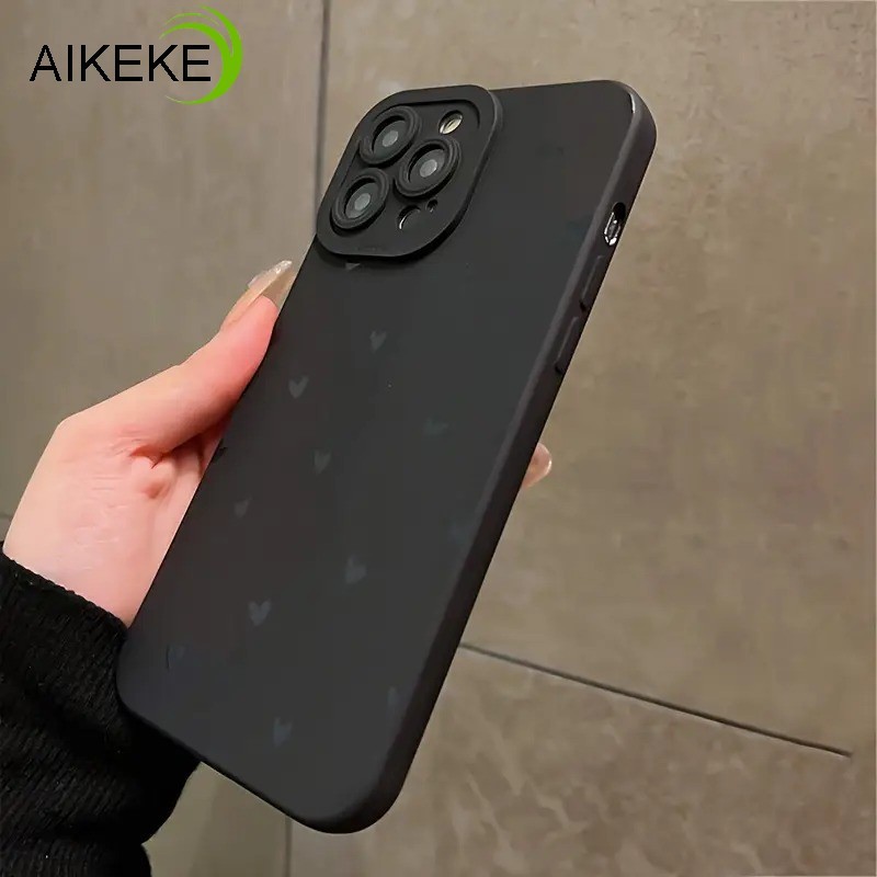 Simple Black Heartเคสโทรศัพท์สําหรับOPPO A98 A97 A96 A93 A92 A91 A79 A78 A77 A77S A76 A73 A72 A60 A5