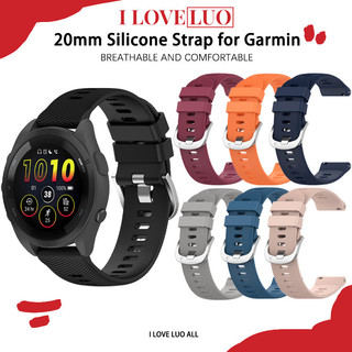 สายยางซิลิโคนเท่านั้น 20 มม for Garmin Forerunner 165 55 158 570 42mm/vivoactive 5/Active /Bounce/VivoMove/Venu/approach
