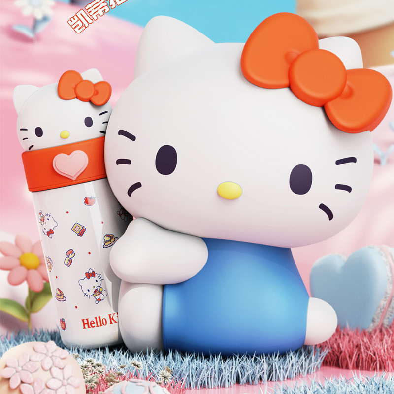 YS4P Sanrio Kuromi Thermos Cup Girls High-value Childrens Thermos Cup Cute Portable Student Thermal 