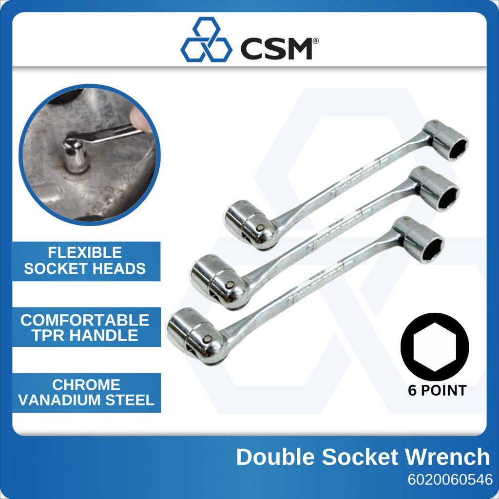 Twin Master TM8 ประแจกระบอกคู่แบบยืดหยุ่น Heavy Duty Chrome Vanadium Spanner เครื่องมือ