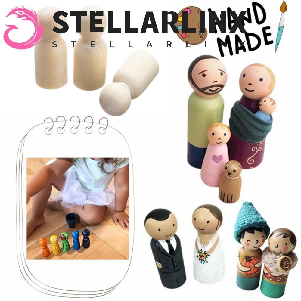 Stellarlinx Unpainted ตัวเลขน่ารัก 20 ชิ้น Handmade หุ่นเปล่าไม้ธรรมชาติตกแต่งงานแต่งงาน