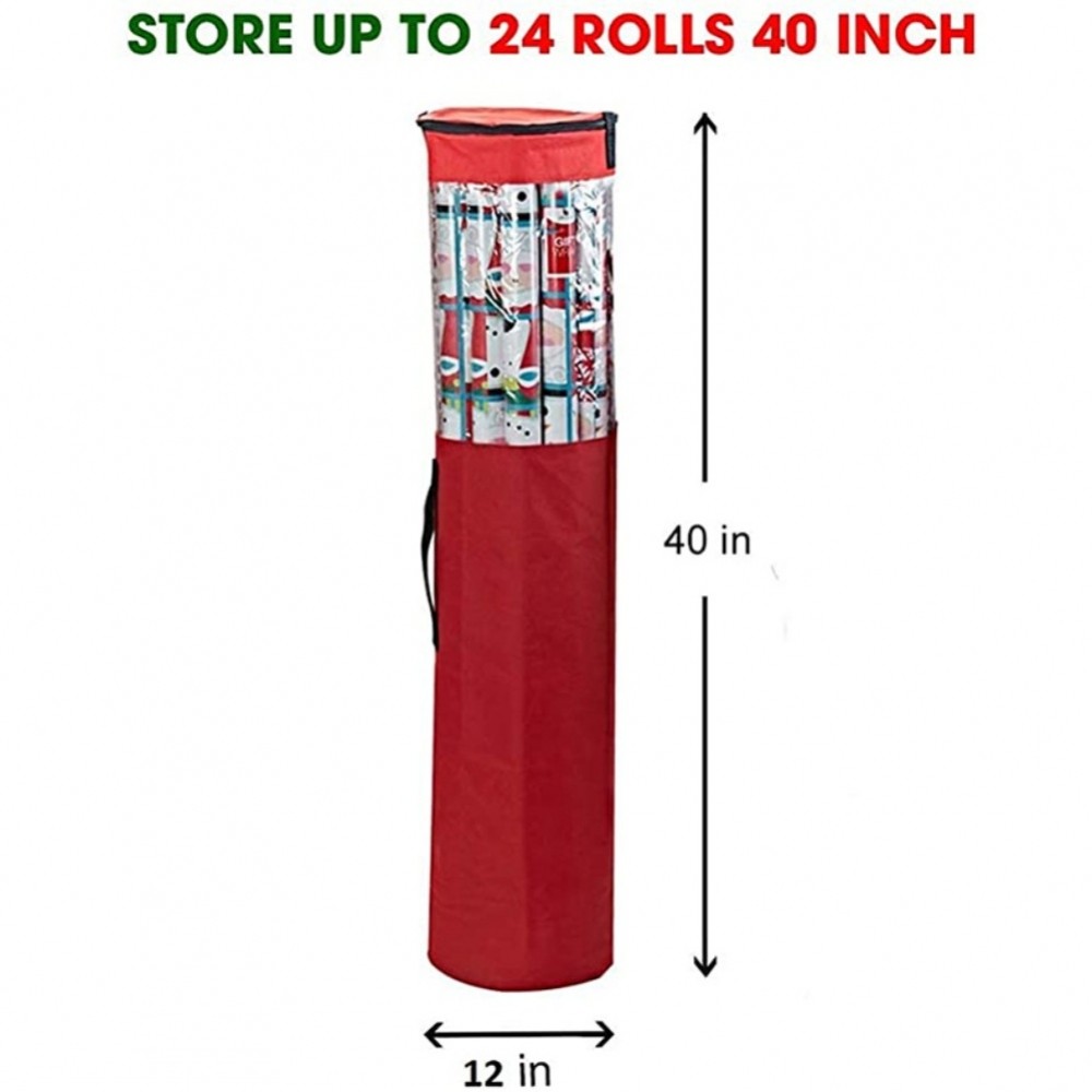 【SMELLSHI】Wrapping Paper Storage Bag 40in Store up to 24Roll 600D Oxford Material 100*30cm
