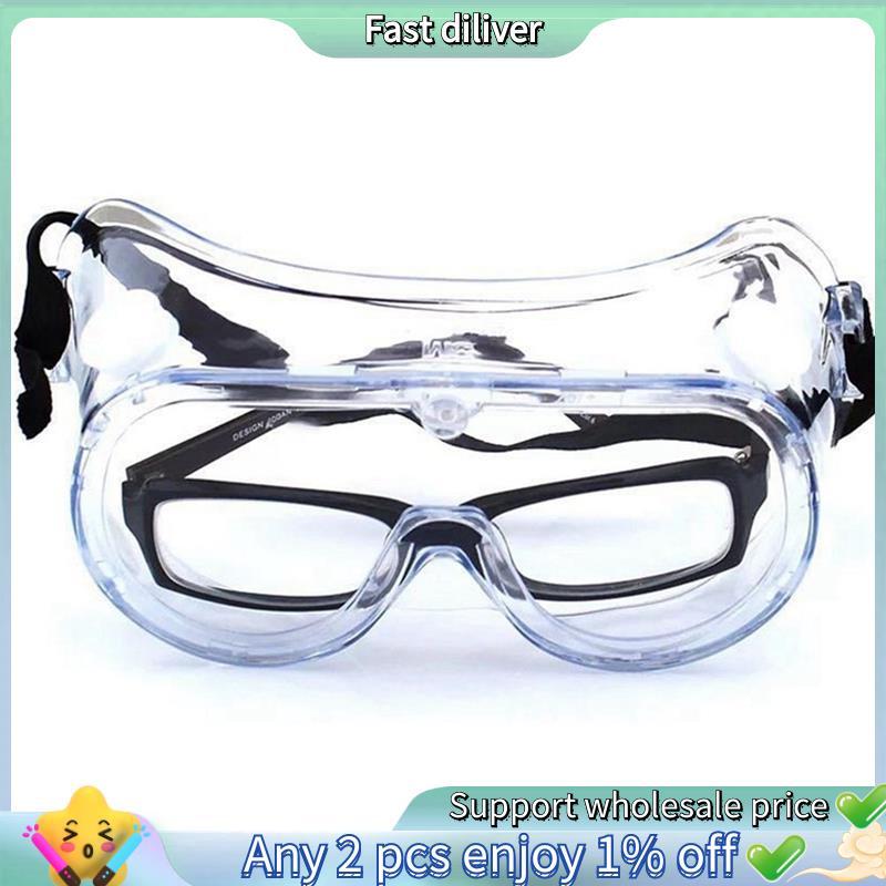 HJ-1621 แว่นตา Goggle Anti-Impact PC เคมี Splash ANSI Z87 มาตรฐานความปลอดภัยป้องกันส่วนบุคคล UV ป้อง