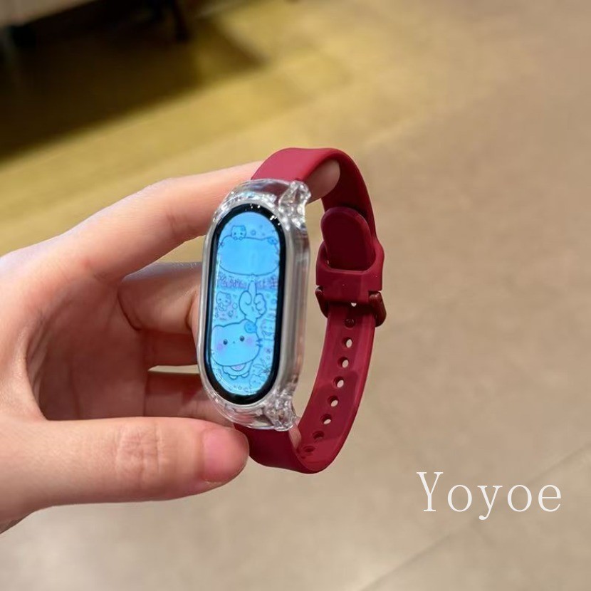 สายรัดซิลิโคนสําหรับ เสี่ยวหมี่ ไมล์ วงดนตรี 10 9 8 สาย เอ็นเอฟซี กีฬาสร้อยข้อมือยางสําหรับ ไมล์ วงดนตรี 7 6 5 4 3 สายรัดข้อมืออุป - รูปที่ 6