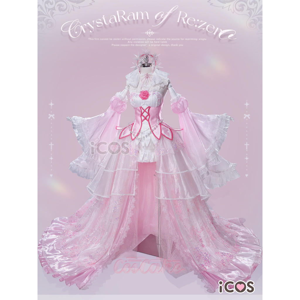 ICOS Re:Zero Ram คอสเพลย์คริสตัลน้ำแข็งแบบครบเซ็ต