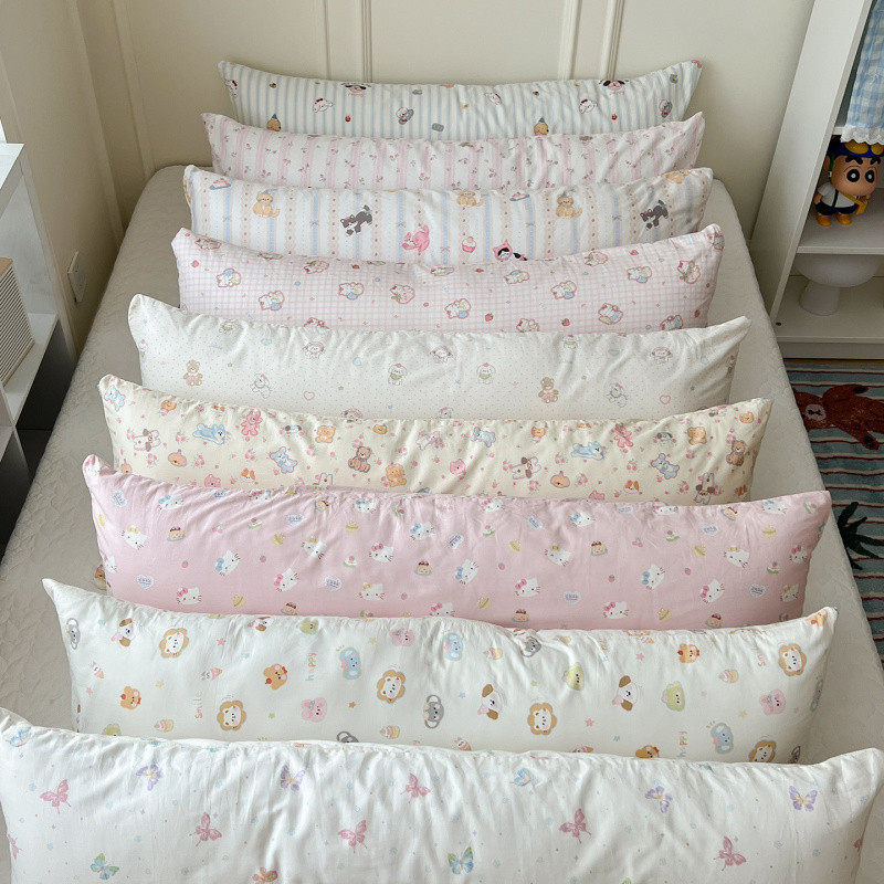 หมอนตุ๊กตายาวผ้าฝ้ายมีสไตล์ 40x115 ซม. - ดีไซน์พิมพ์ลายพร้อมปลอกซักได้แบบถอดได้เหมาะสําหรับโซฟาหรือข้างเตียงตกแต่ง