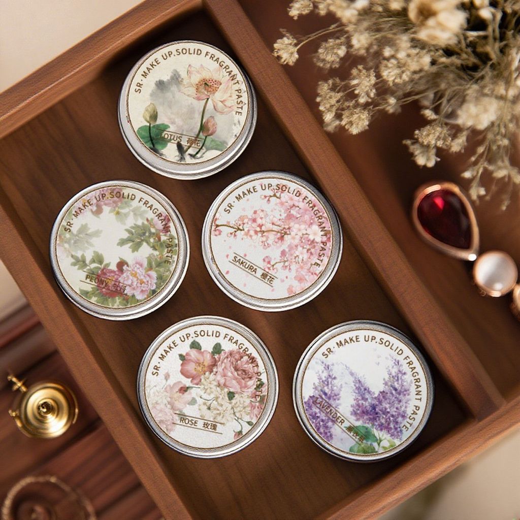 จีนสี Aroma Solid Balm น้ําหอมยาวนานกลิ่นหอมสดชื่น Gardenia น้ําหอม Deod Balm แห่งชาติสี Aroma Solid