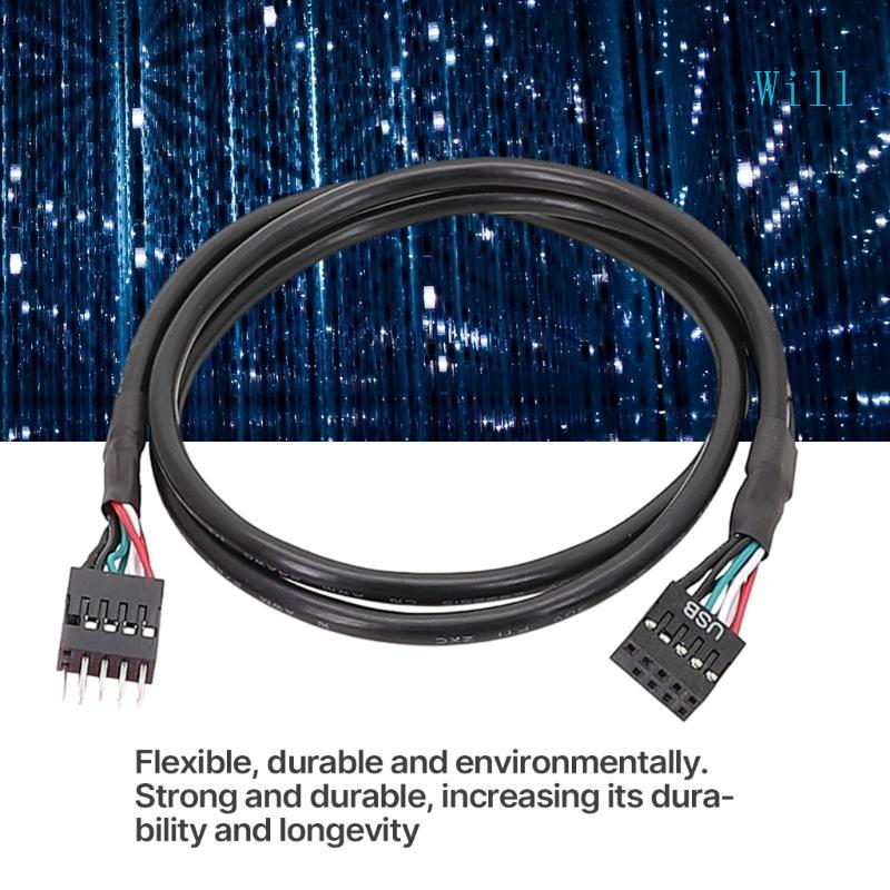 จะอเนกประสงค์ 9Pin ชาย 9Pin หญิง USB เมนบอร์ดภายใน Header Cable