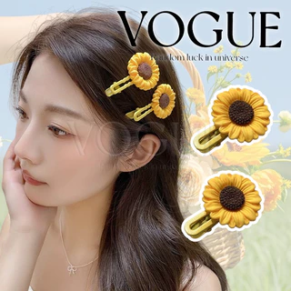 Vogue🌟พร้อมส่ง🌟 กิ๊ปลายดอกไม้ ทานตะวัน สีเหลืองสวยสดใส (VO-61)