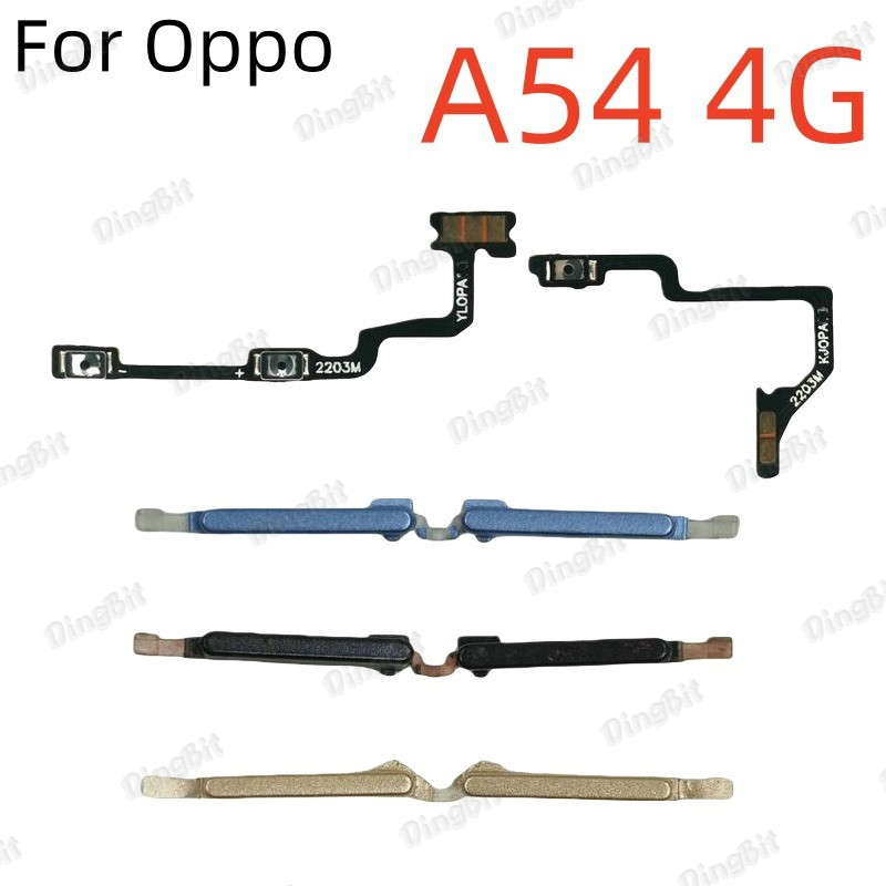 On Off Power Switch Volume Up Down Button Flex Cable สําหรับ OPPO A54 4G