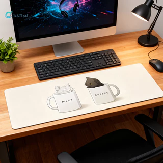 แผ่นรองเม้าส์ Mouse Pad กันน้ำ แผ่นรองเมาส์ขนาดใหญ่พิเศษ หนา 3 มม แผ่นรองเมาส์สำหรับเล่นเกมใหญ่แป้นพิมพ์เมาส์เสื่อ