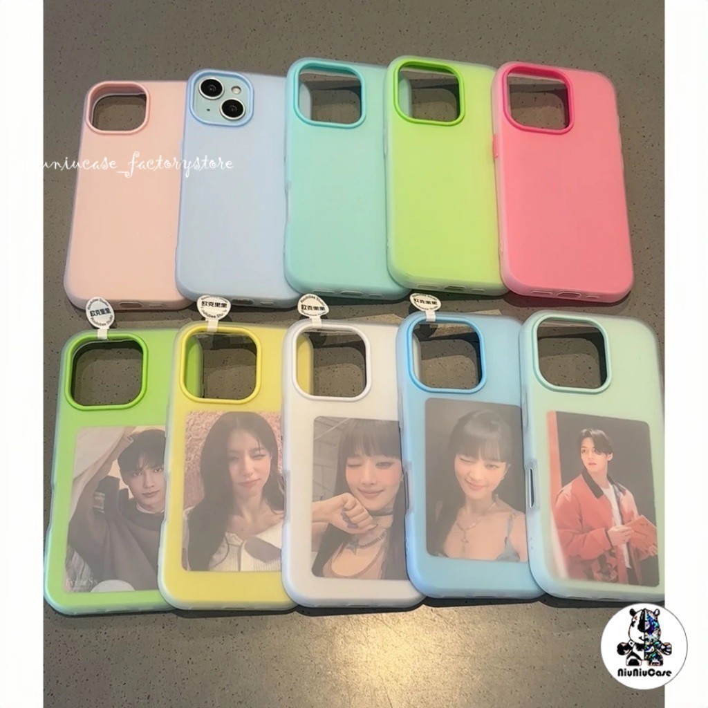 ใหม่ 2in1 เคสนิ่มสีลูกกวาด For Infinix Hot 40i 50i 30i 10 Lite 11 Play Smart 5 7 8 9 pro plus Tecno Spark Go 20 20C Pro - รูปที่ 3