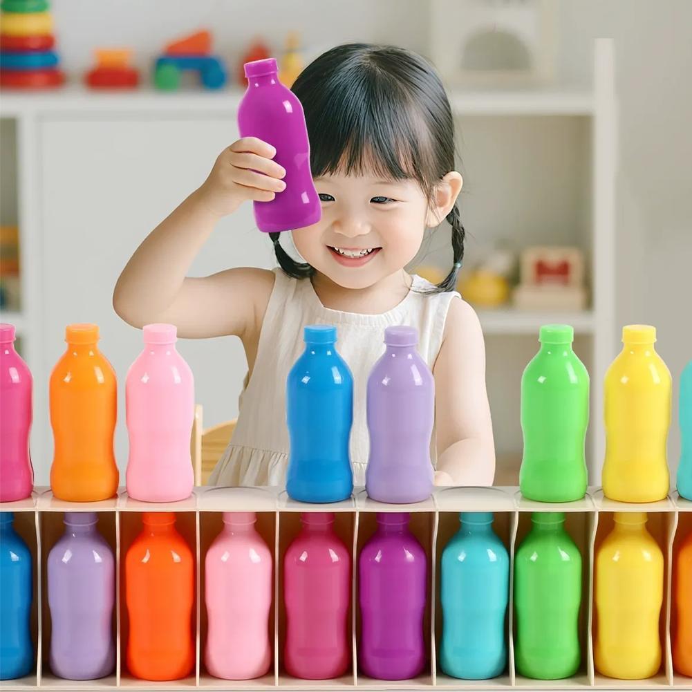 ZAII Fun Bottle Guessing Game เกมเครื่องดื่มหน่วยความจําสีสําหรับเด็ก ออกกําลังกายสมอง Vs. หน่วยความ