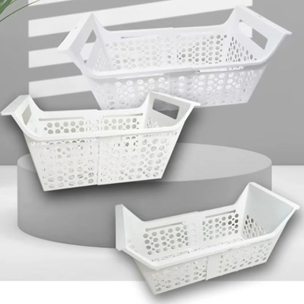 WISHAWEO ตะกร้าตู้แช่แข็ง, ประตูคู่หดชั้นเก็บตู้แช่แข็ง, ไม่มีกลิ่น ABS Duty ตู้เย็นจัดเก็บ - รูปที่ 7