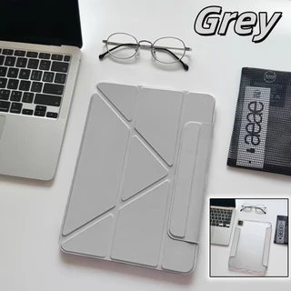 Tablet Case for iPadMini 6/7 Air11M3 Air4/5 Pro11 Gen7/8/9/10/11 Air13 Pro12.9อะคริลิคแข็งโปร่งใสพับการพับหลายแบบ
