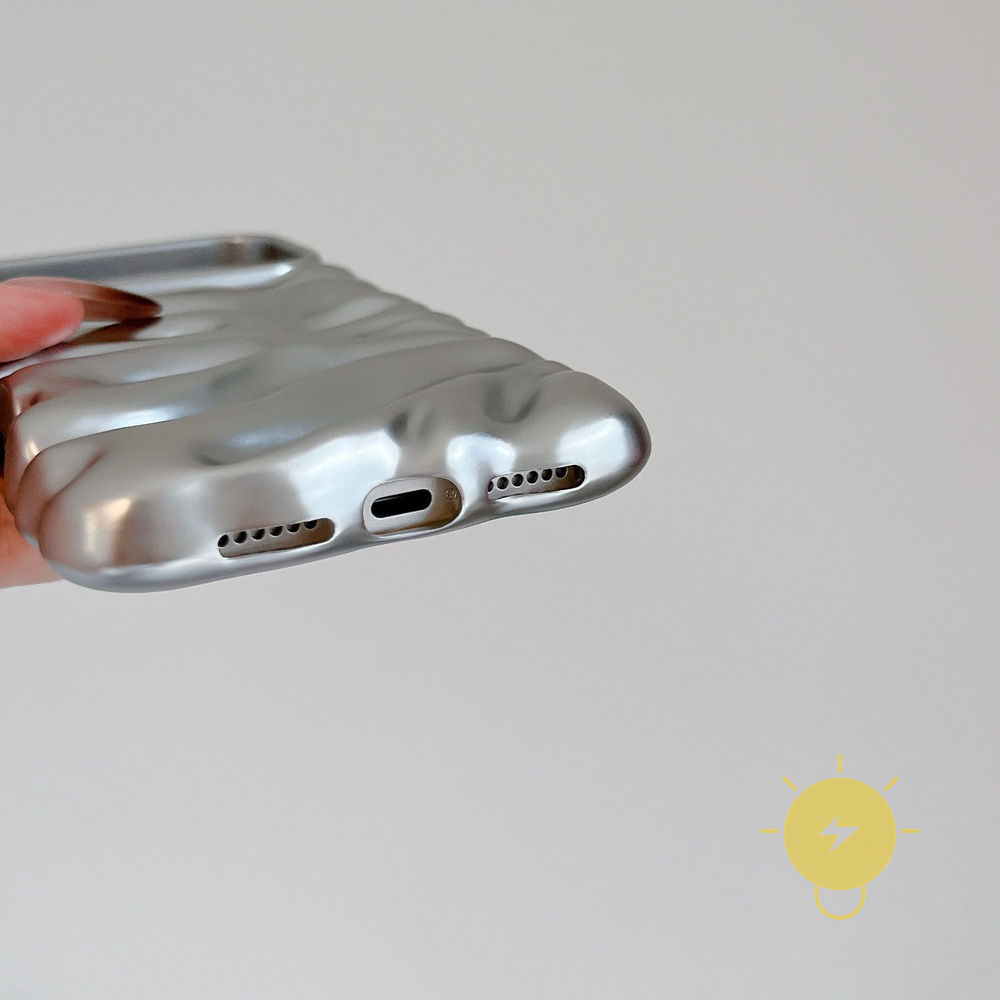 For เคสไอโฟน TPU Plating Butter 3D Silver เคส Phone Case For iPhone 17 Pro Max Plus 16 15 14 13  Cover  Aesthetic Korean Cute ราคา ถูกที่สุด ดีลบีเคเค แกลเลอรีภาพที่ 8