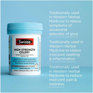 Swisse Celery 5000mg 50 Capsules เมล็ดผักชีฝรั่งสกัด คื่นช่าย ขึ้นค่าย คื่นฉ่าย