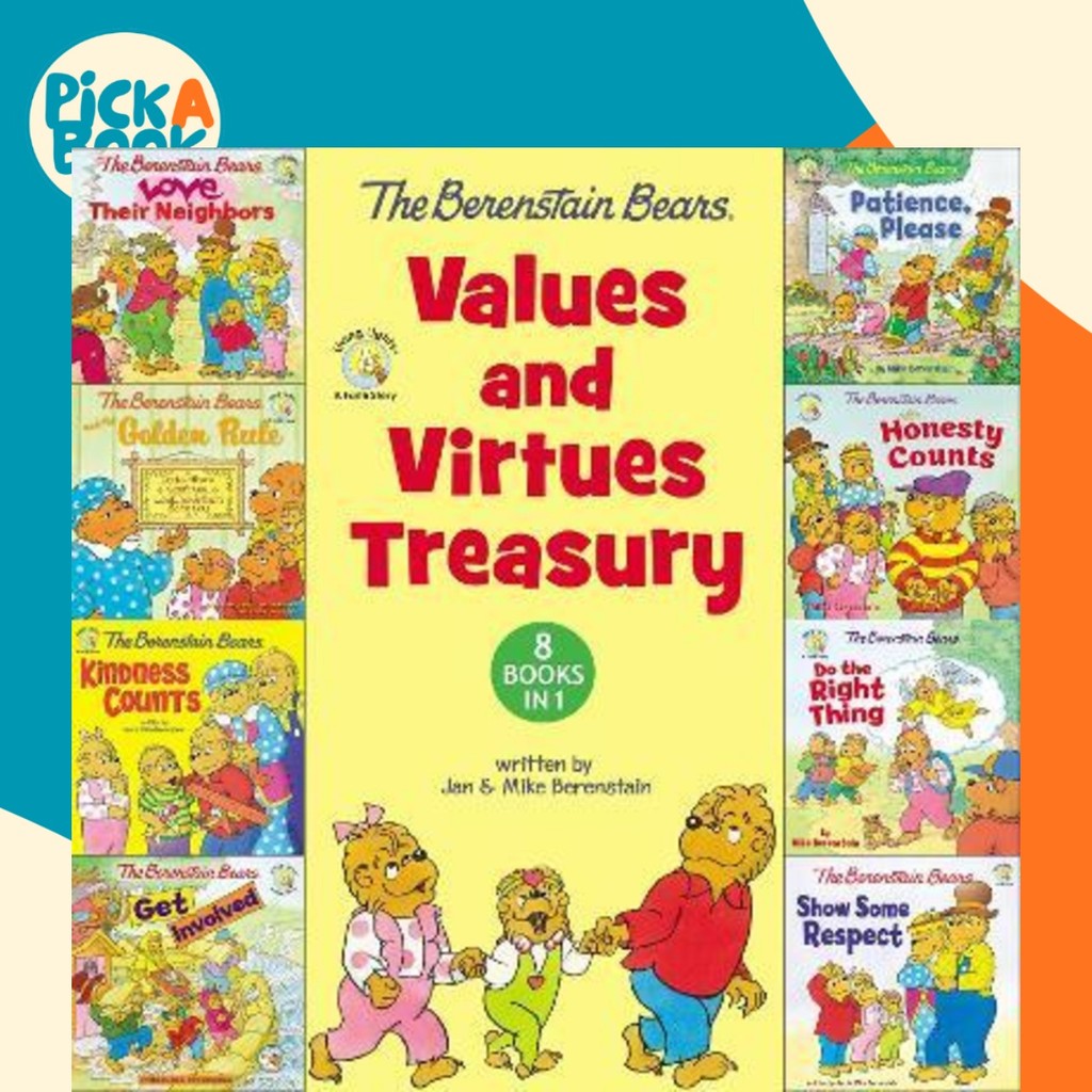 The Berenstain Bears Values and Virtues Thresury : 8 Books in 1 โดย Mike Berenstain (US edition ปกแข