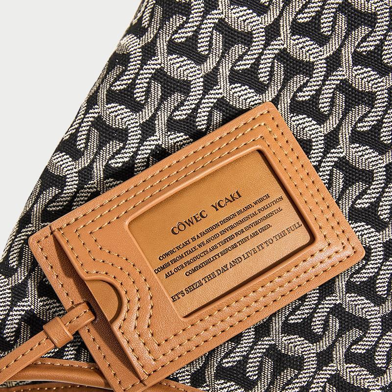 กระเป๋าถือสะพายไหล่แฟชั่น CYWE ความจุมาก ทำจากผ้าซาตินและ Jacquard รวมกระเป๋า HOBO