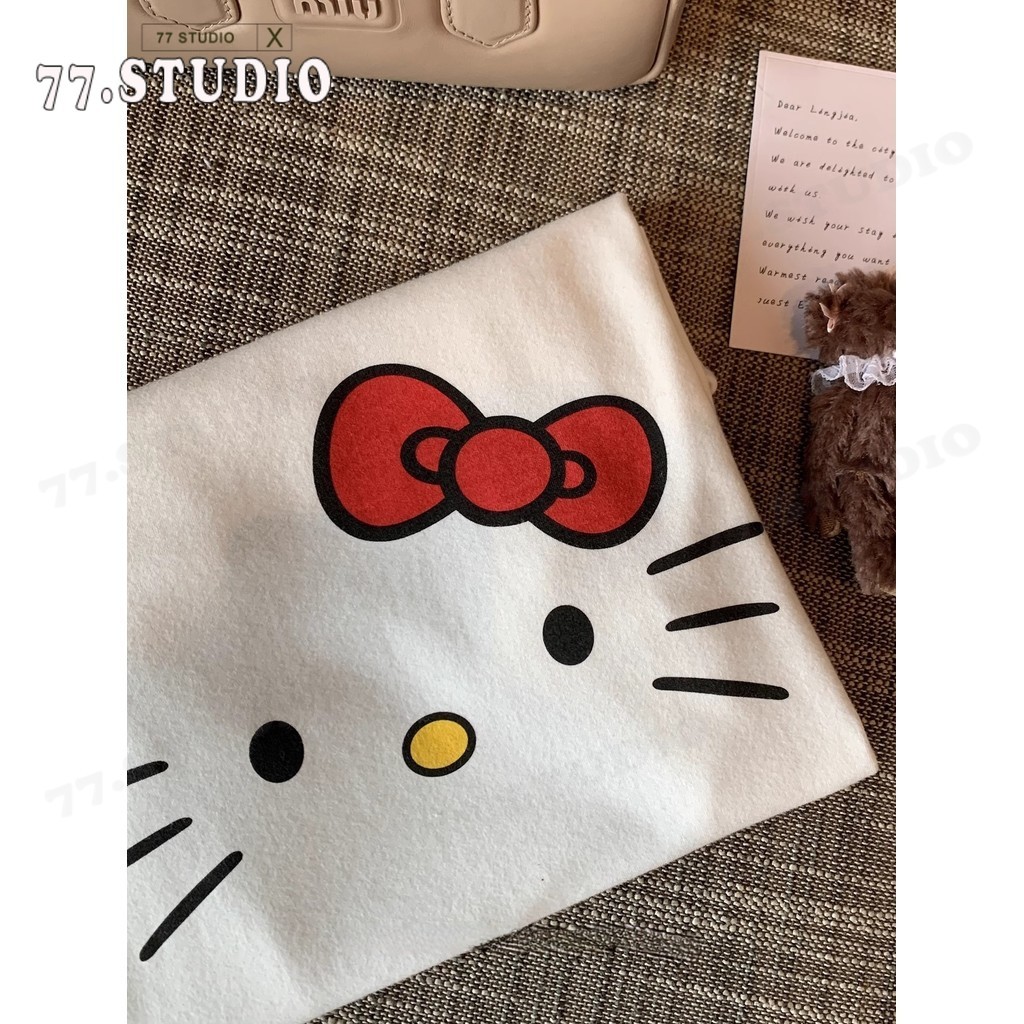 (พร้อมส่งจากกทม มาถึงใน 2วัน）เสื้อครอป cotton t shirt ลายการ์ตูน สีขาว แขนสั้น เสื้อเชิ้ตผู้หญิง baby tee S-XL รูปที่ 7