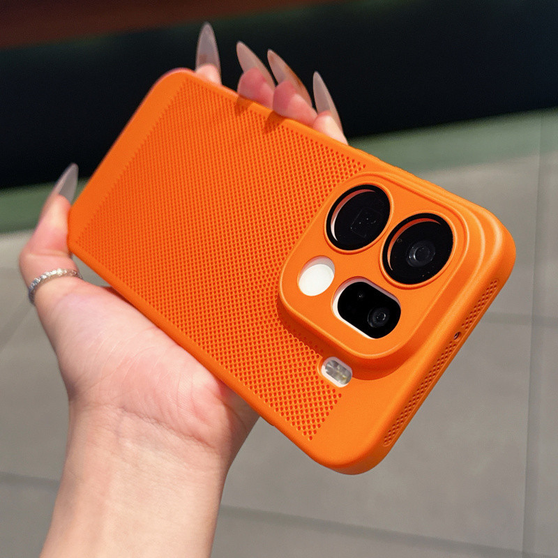 Luxury Matte Hollow การกระจายความร้อน Cooling เคสโทรศัพท์สําหรับ OPPO ค้นหา X9 Pro X8 Ultra X8 Pro X8S + Reno 14 Pro F29 Pro เลนส์ป้องกัน Hard Slim ฝาครอบกันกระแทก