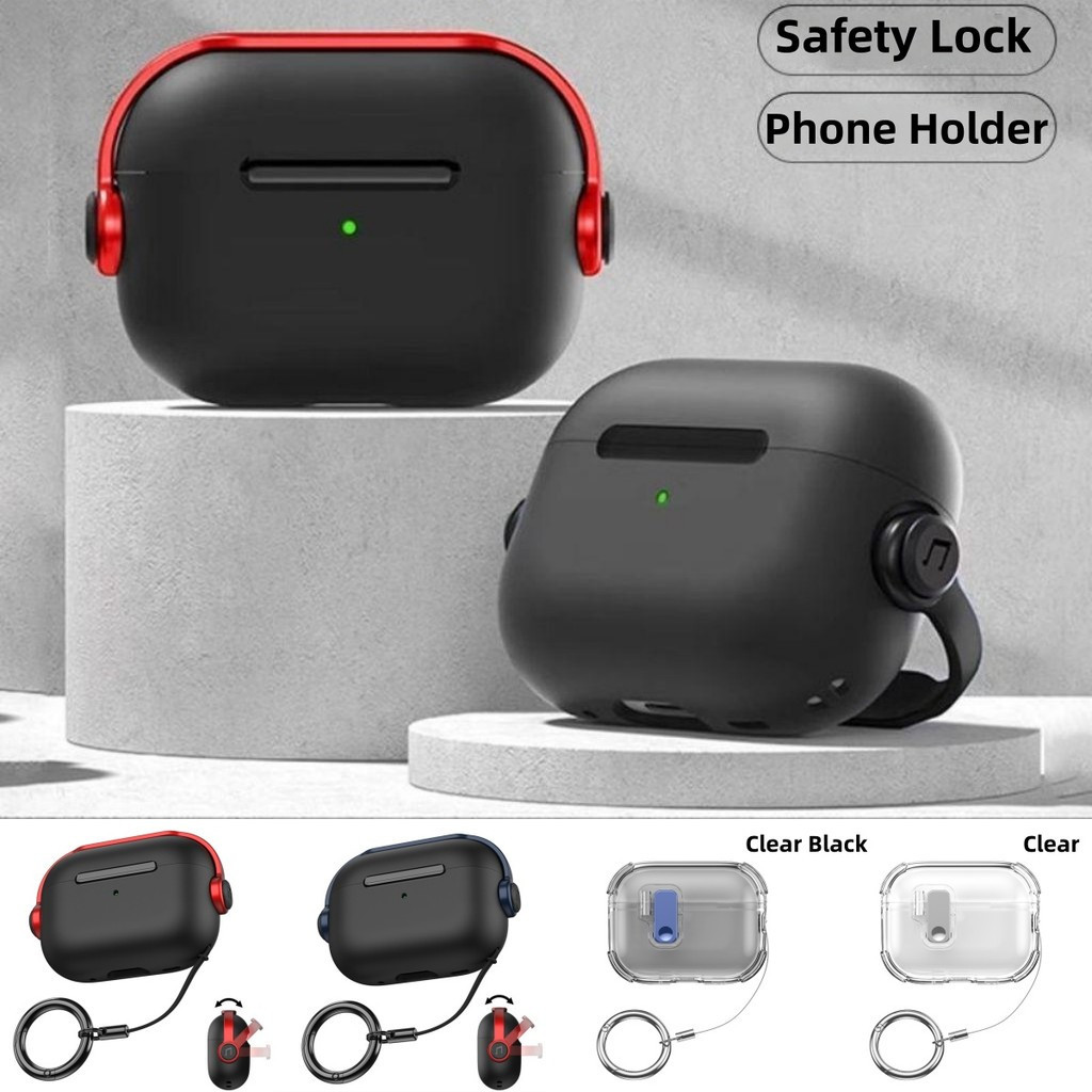 ปลอกสําหรับ AirPods Pro 3 กรณีความปลอดภัยล็อคฝาครอบป้องกันสําหรับ AirPods Pro 3rd Generation กรณีอุป