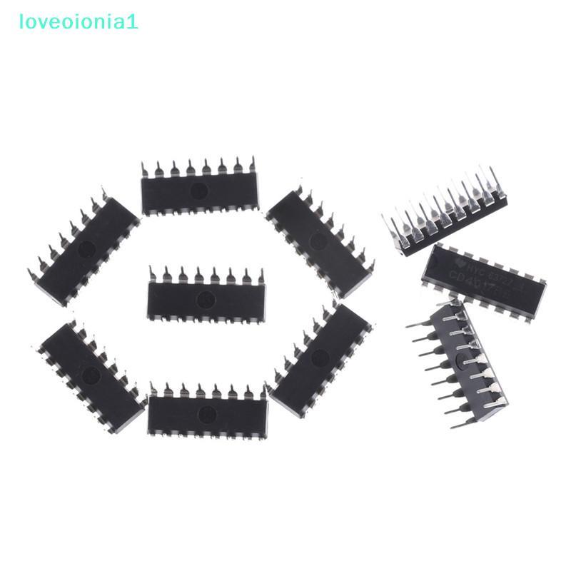 loveoionia1 10PCS CD4017BE 4017 CD4017 Decade Counter Divider IC IA