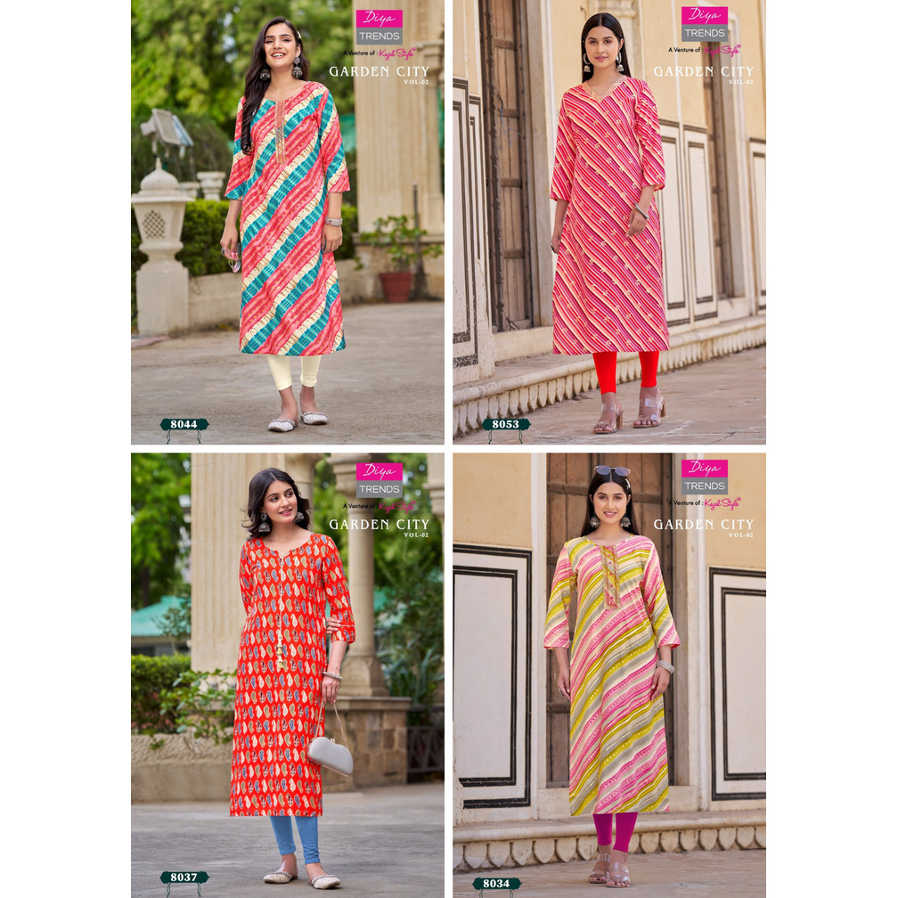 [Size L ถึง 6XL] Rayon Kurti with Plus Size - ท็อปเท่านั้น