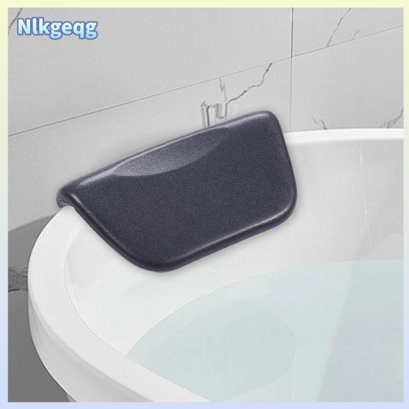 [nlkgeqg] หมอนอาบน้ําลื่นกันน้ําถ้วยดูดพนักพิงศีรษะ PU อ่างสบายคอสนับสนุนเบาะตามหลักสรีรศาสตร์เหมาะส