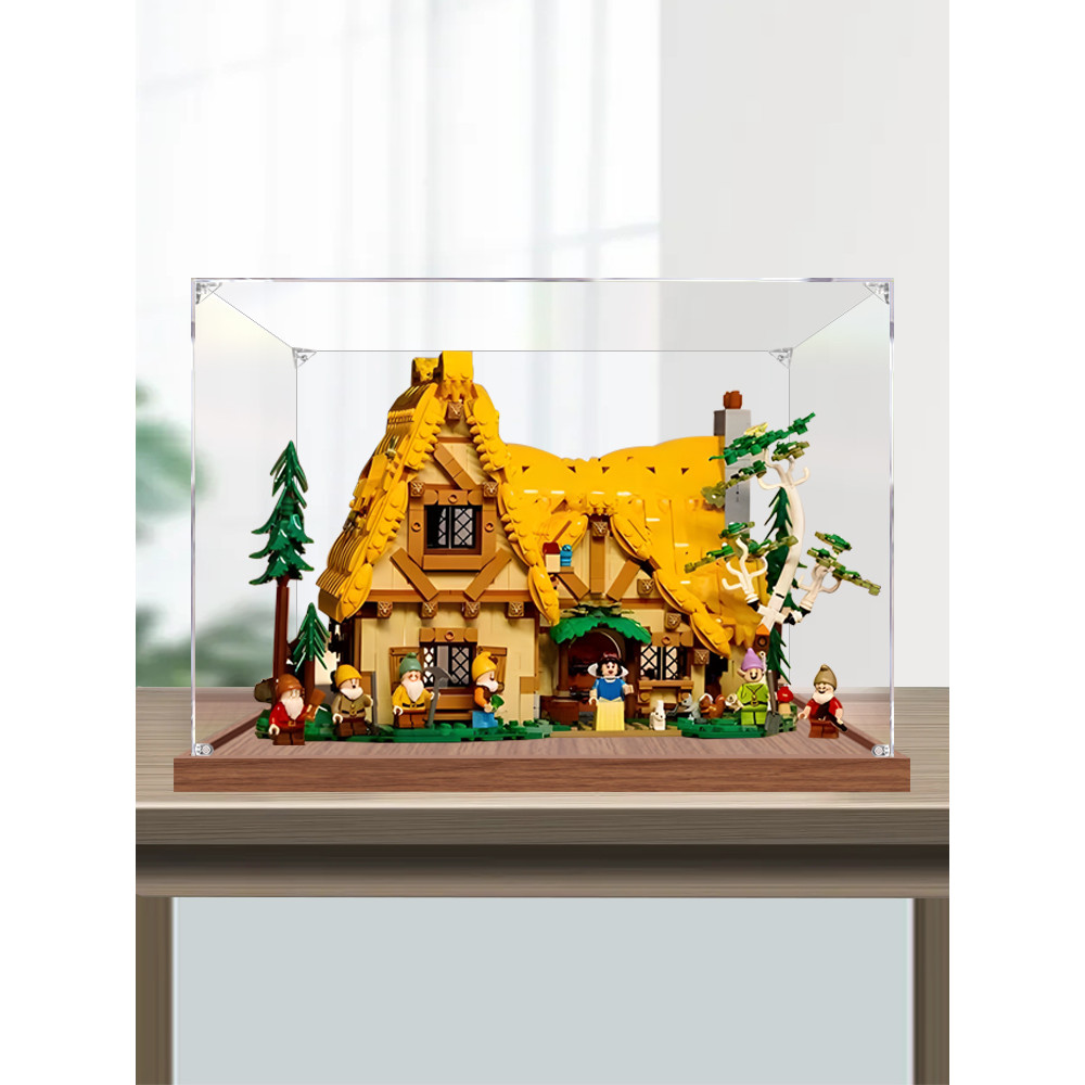 [กล่องป้องกันฝุ่นอะคริลิค] เหมาะสําหรับเลโก้ 43242 หิมะสีขาวและคนแคระเจ็ดเทพนิยายห้องโดยสารป่ากล่องแ