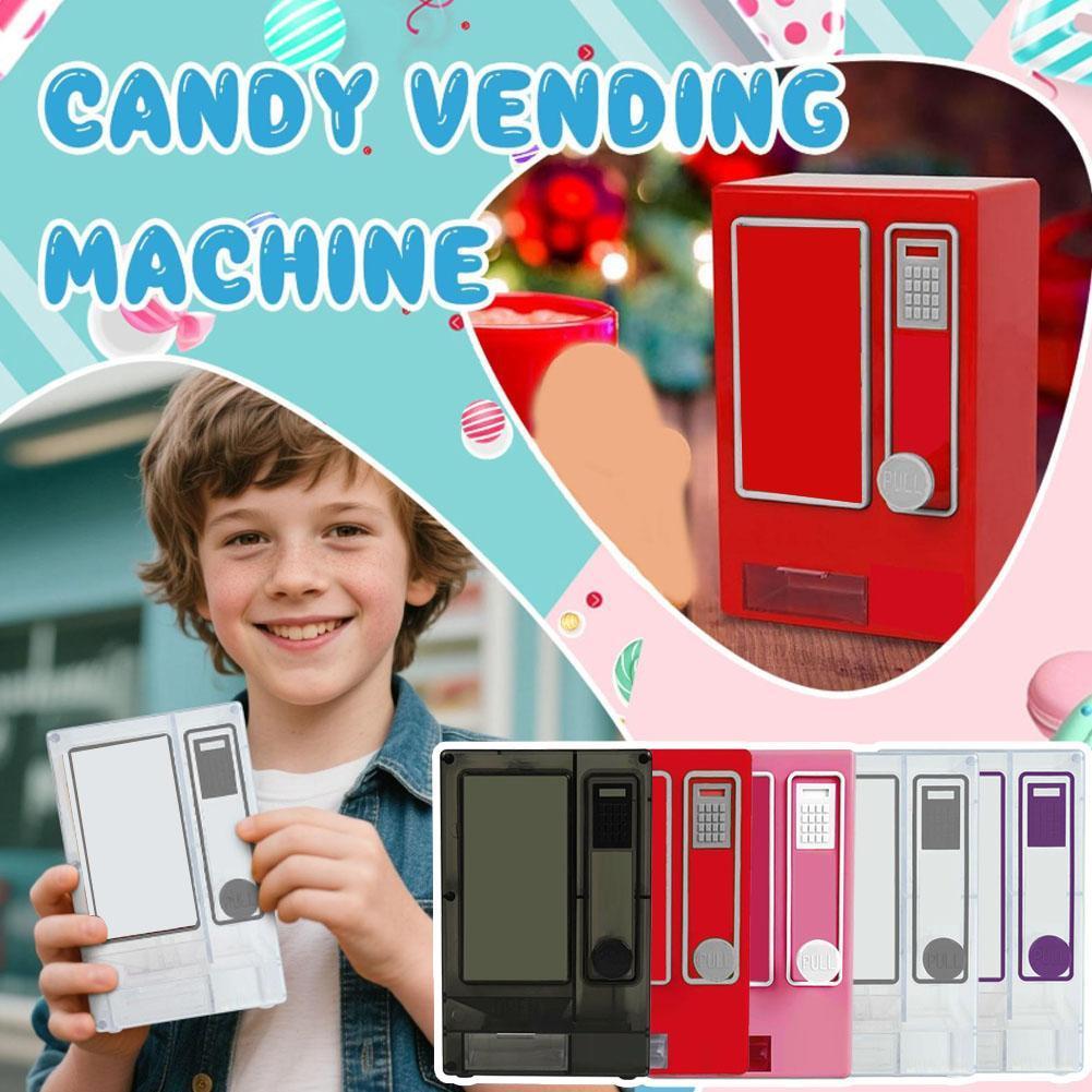 เหรียญดําเนินการเครื่องหยอดเหรียญ mini Candy Vending สําหรับเด็ก, ของเล่นย้อนยุคพร้อมสุ่ม Surprise C