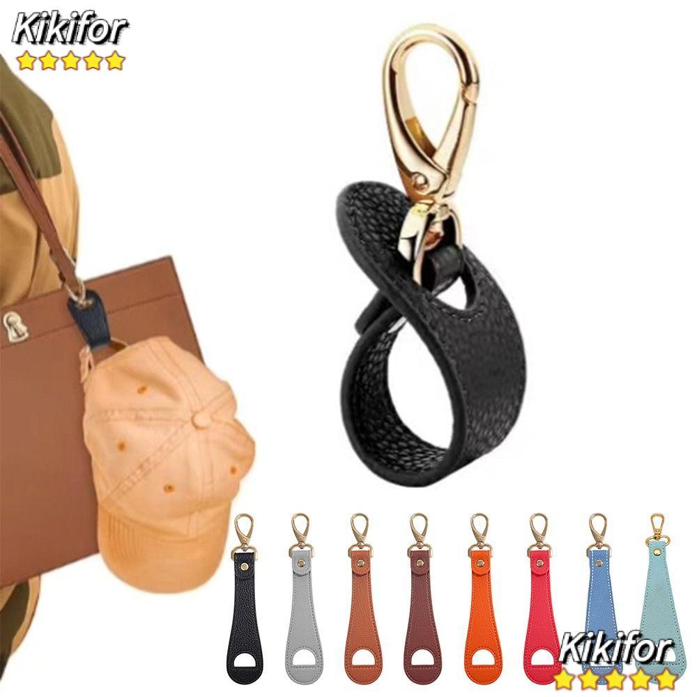 KIKIFOR คลิปยึดหมวกแบบแฮนด์ฟรี ทำจากPUหนัง ใช้สำหรับการเดินทางและกิจกรรมกลางแจ้ง