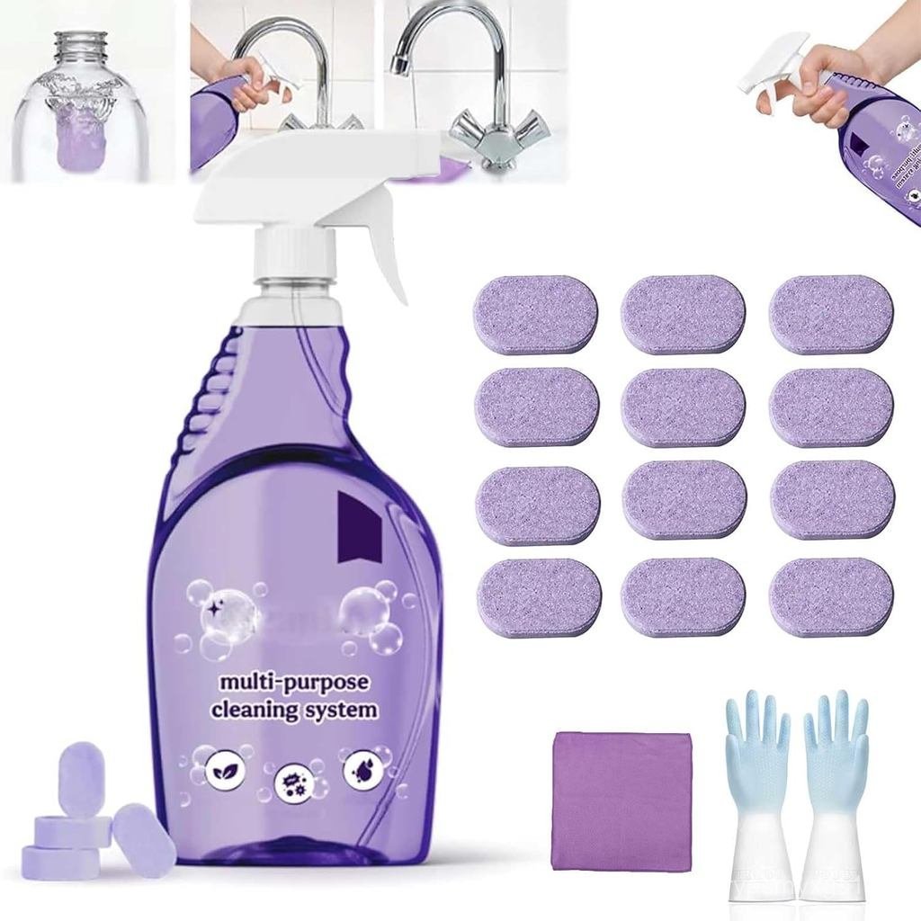 Nuroclean, Nuroclean Spray, Cleaning Spray with Concentrated Cleaning Tablets, Multi-Surface Cleaner