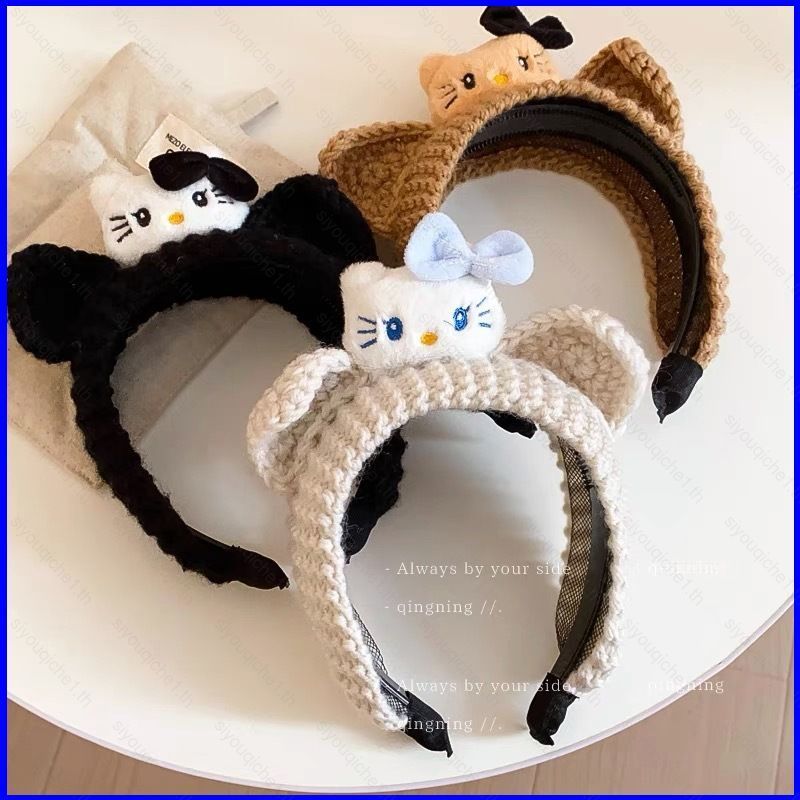 SY1 Sanrio Hello Kitty การ์ตูนน่ารัก KT Cat Hair Hoop หญิง Face Wash น่ารักแถบคาดศีรษะแฟชั่นอุปกรณ์เ