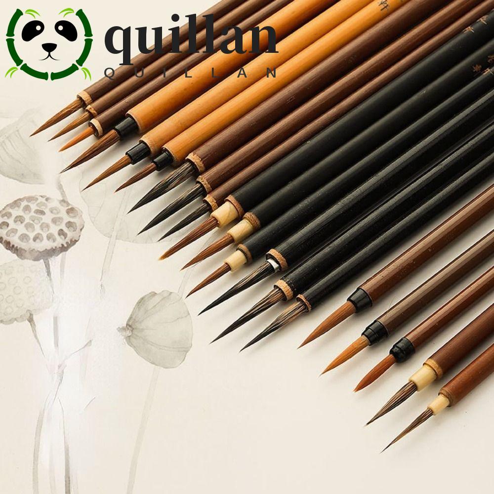 QUILLAN แปรงเขียนพู่กัน Professional คุณภาพสูง Hemming Thin Wolf Hair Painting ปากกา