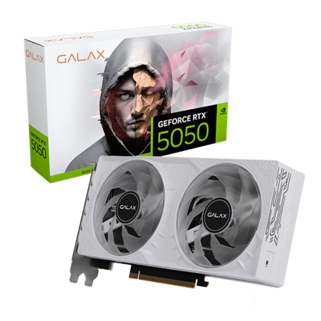 ฺVGA GALAX RTX 5050 1-CLICK OC WHITE 8GB GDDR6 128BIT