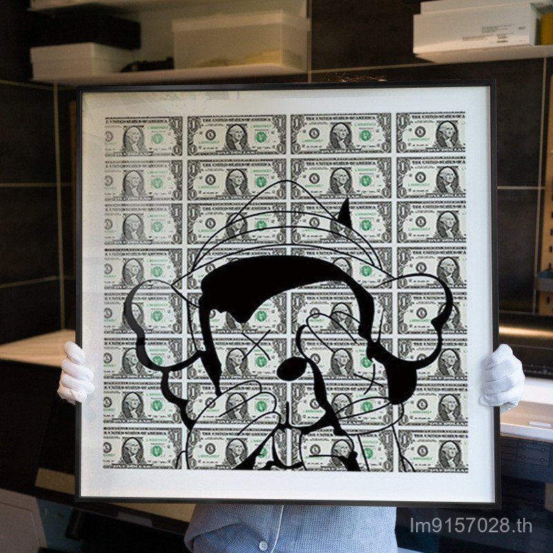 Ins Spoof Kaws ภาพวาดตกแต่ง Edison Light สำหรับห้องนอน ออกแบบโดย Dollar Studio LWCA