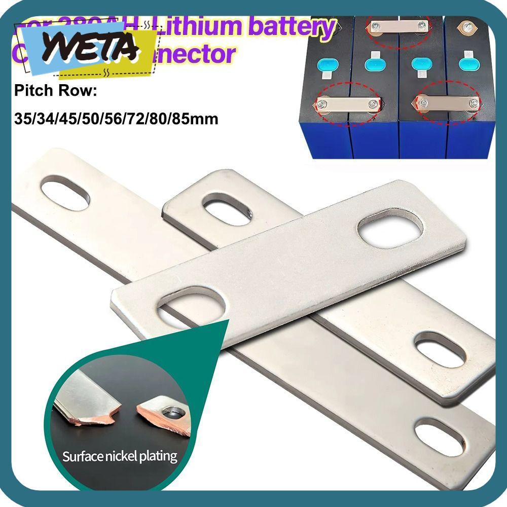 YVETA Battery Busbar, ขั้วต่อบาร์บัสทองแดงชุบนิกเกิลแบน, M6 Copper Busbar Lifepo4 Cell Lithium