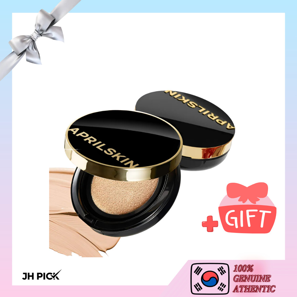 APRILSKIN Magic Snow Cushion Set (Main + Refill) – 4 เฉดสี / รองพื้นสูตร Moisture Glow ติดทนนาน