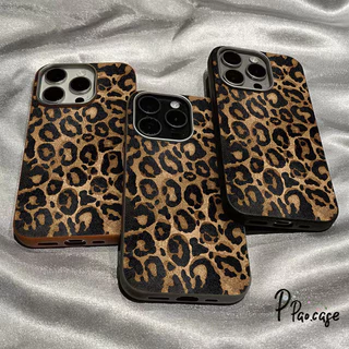 เคสไอโฟน17สำหรับiPhone 11 17 air 15 13 16 12 Pro Max 15 7 8 Plus XR X XS SE 2 3เคสโทรศัพท์หนังลายเสือดาวสุดเท่สำหรับสาวๆ