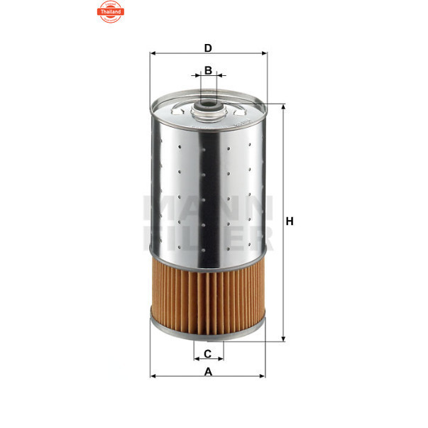 กรองน้ำมันเครื่อง  SsangYong  Musso  1995 - 2007   รุ่น  2.3 D,  2.9 D   Oil Filter  Mann PF1050/1n 