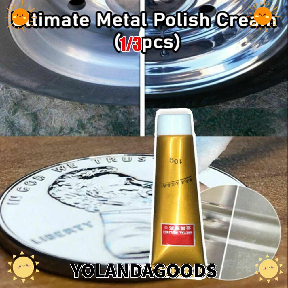 YOLANDAGOODS1 Ultimate Metal Polish Cream ใช้งานได้อย่างกว้าง ไม่มีกลิ่นระคายเคือง ไร้สารพิษ ขจัดสิ่งต่างๆ ออกซิเดชั่น