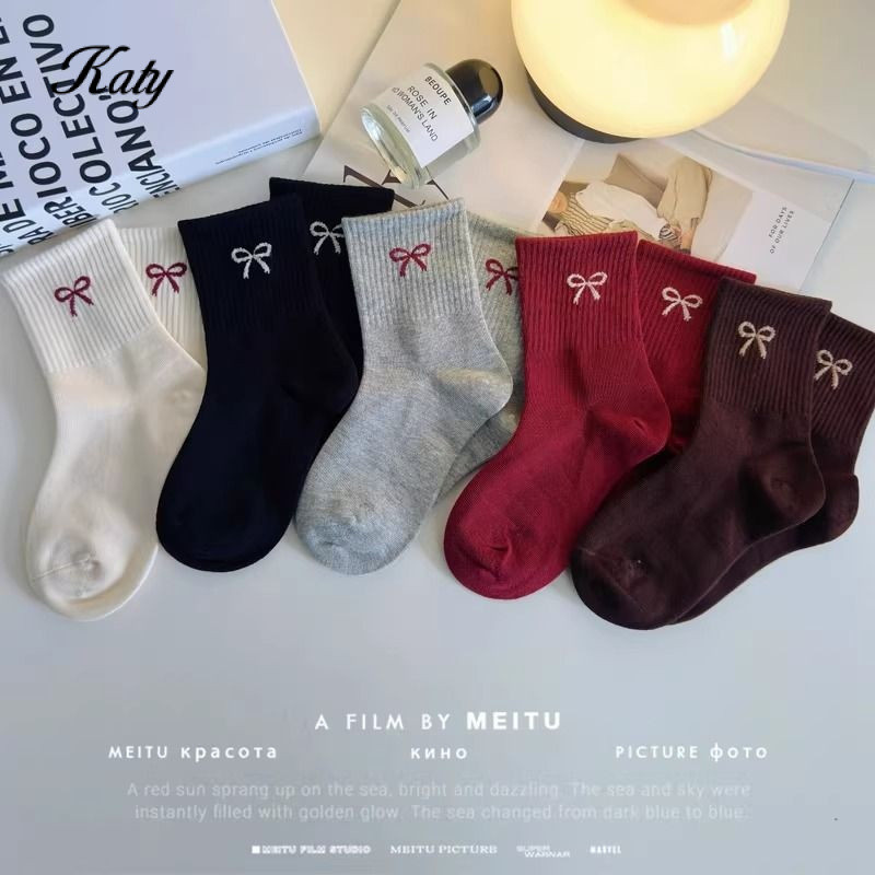 ถุงเท้าหลอดกลางผ้าฝ้ายแท้ เหมาะสำหรับเด็กและคนโตในฤดูใบไม้ร่วงและฤดูหนาว - รูปที่ 6