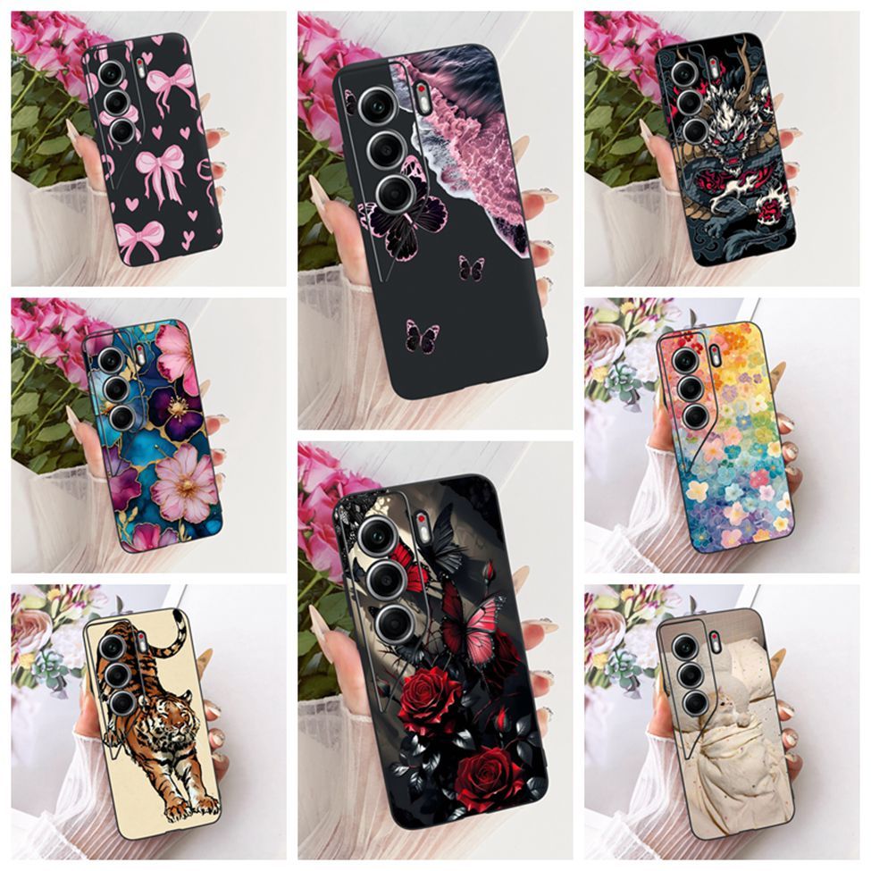เคสสําหรับ Tecno Camon 40 ฝาครอบ CM5 แมวน่ารักแฟชั่นผีเสื้อทาสีปลอก Techno Camon 40