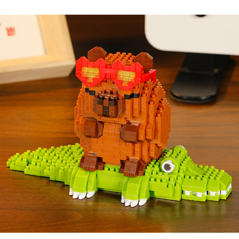 บล็อกตัวต่อ คาปิบาร่า เลโก้ Capybara ตัวต่อ บล็อกตัวต่อเลโก้ บล็อกอาคาร 3D ของเล่นเด็ก บล็อกตัวต่อจิ๋ว - รูปที่ 3