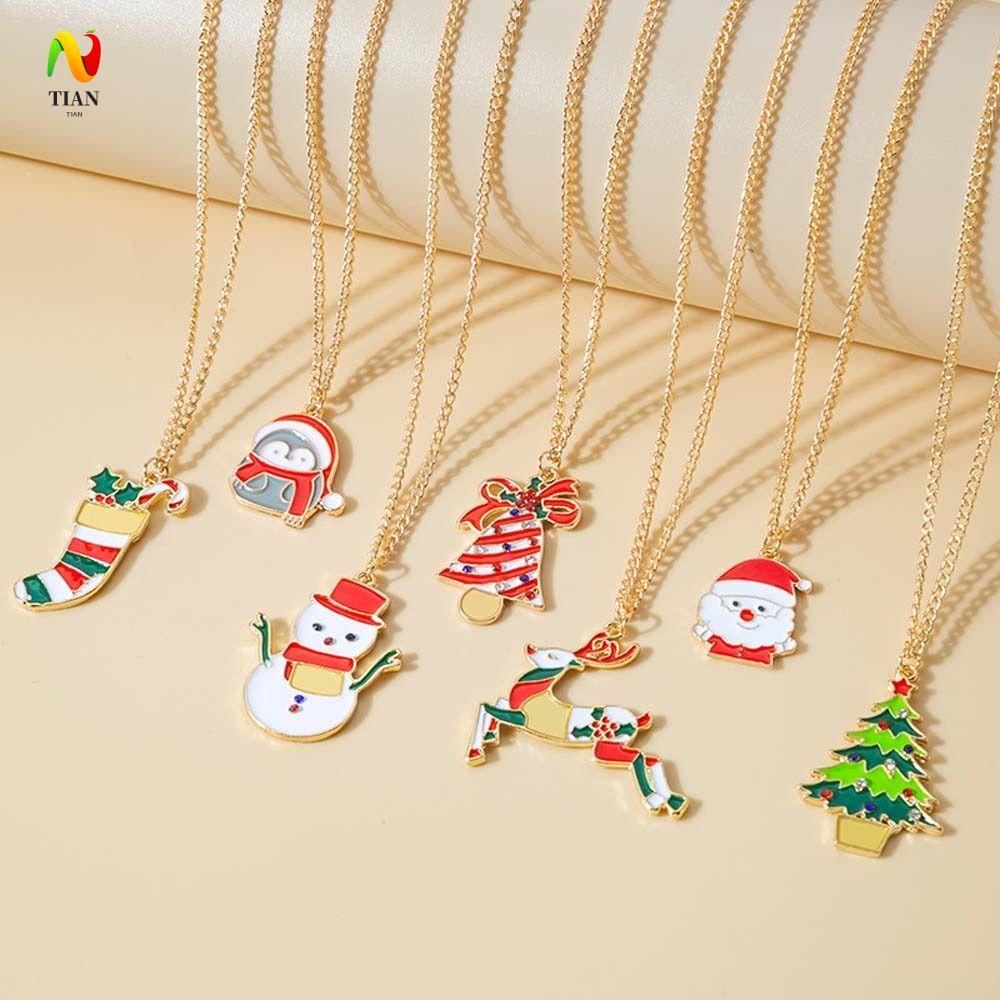 INQUIRY IMPACT Snowman Choker Snowman เครื่องประดับคริสต์มาส Elk Merry คริสต์มาสผู้หญิงสร้อยคอจี้