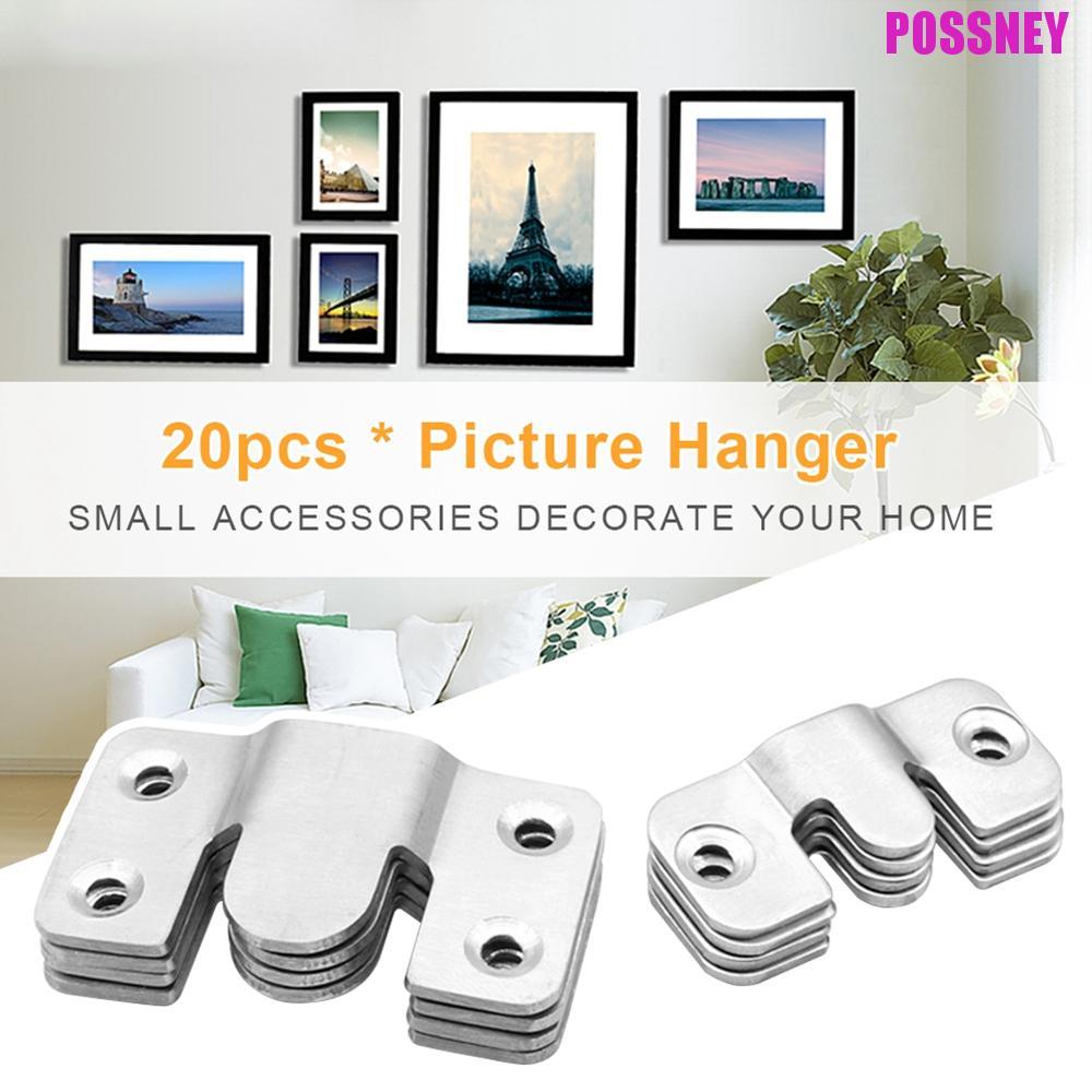 POSSNEY Picture Hanger Art Flush Mount Z Clip Interlocking Painting Wall Decor