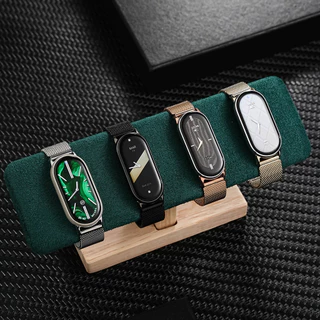 MIJOBS สําหรับสายโลหะ Xiaomi Mi 10 9 / Mi 8 Mi 7/Mi 6 5 สร้อยข้อมือสแตนเลสสําหรับ Mi Band 6 Global Version Watchband สําหรับ Mi Band 5 NFC เปลี่ยนสายรัดข้อมือ